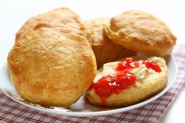 Biscuits and Strawberry Jam