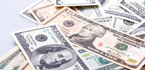 heap of American dollars (closeup)