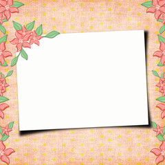 Grunge paper design for information in scrapbooking style