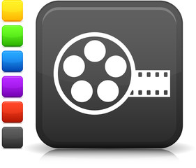 film canister icon on square internet button