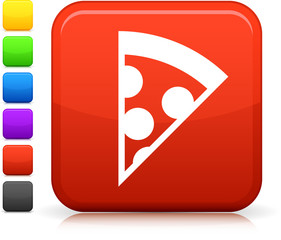 slice of pizza icon on square internet button