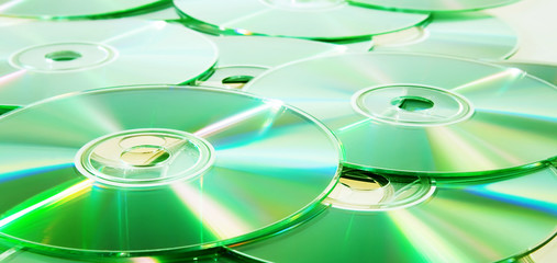 heap of dvd, cd disks