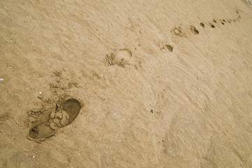 Footsteps on the sand