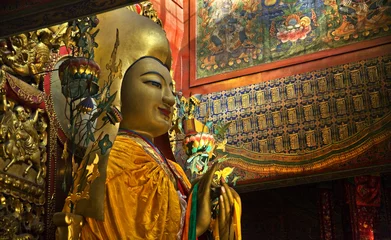 Foto op Canvas Zhong Ke Ba Details Yonghe Gong Buddhist Temple Beijing China © Bill Perry