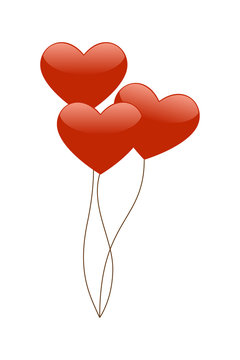 Red Heart Balloons