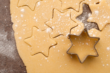 Baking christmas cookies
