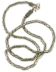 collier argent massif fond blanc