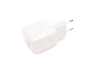 White phone charger