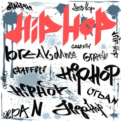 Poster Graffiti hip-hop graffiti vector urban background
