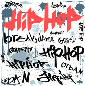 hip-hop graffiti vector urban background