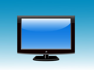 Plasma LCD HDTV Display in Vector format