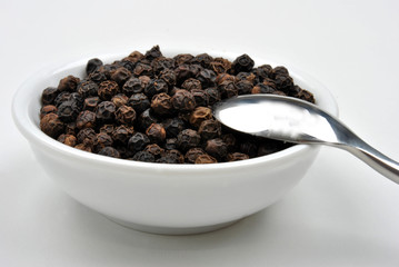 whole organic black pepper is a traditional spice