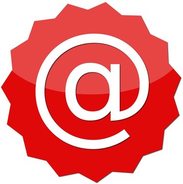 bouton internet arrobase rouge