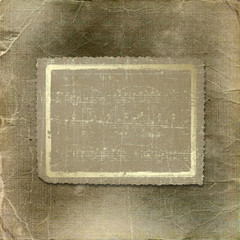 Grunge frame for anniversary or congratulation on the gold music
