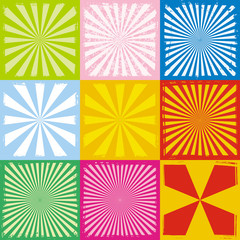 Set of Textural Radiant Backgrounds