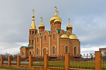 Fototapeta na wymiar Russian Orthodox Church in Aktobe