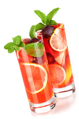 Cocktail collection: Refreshing fruit sangria (punch)