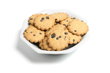 Plate of Raisin Biscuits