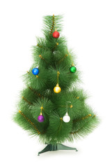 Christmas tree isolated on the white background