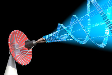 Data transmitter. Hi-res digitally generated image.