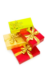 Gift box isolated on the white background