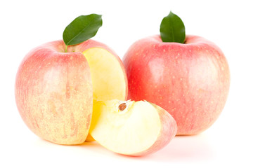 Two Ripe Red Apples