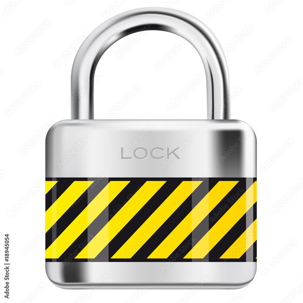 Poster padlock - vector file
