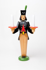 Bergbaufigur als Kerzenständer aus dem Erzgebirge