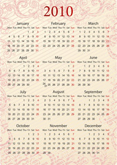 European pink calendar