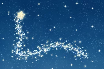 Foto auf Acrylglas wishing star and night sky © clearviewstock
