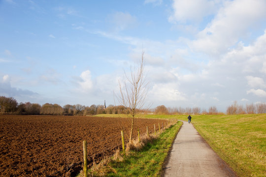 Doesburg near the dike