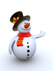 Funny snowman to use in New Year's designs