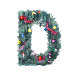Christmas Alphabet isolated on white