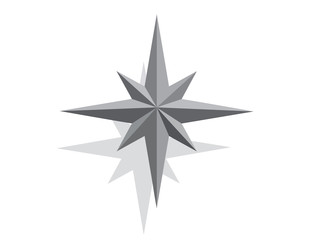 Wind rose with shadow