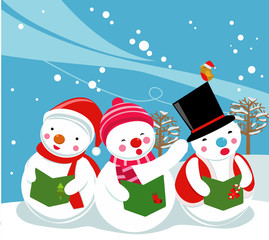 three snowman singer,Carolers