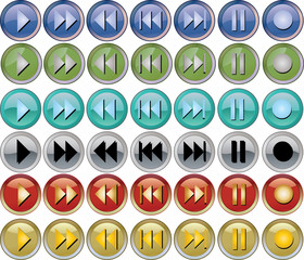 Colored music buttons