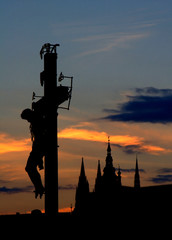 cross - charles bridge - prague