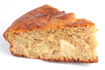 Part de gâteau aux pommes
