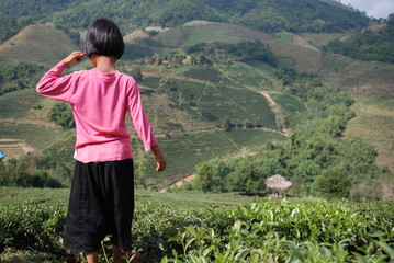 Petite fille, Triangle d'or, Thailande