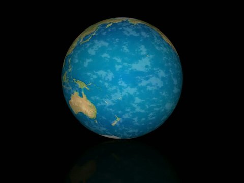 world globe on black