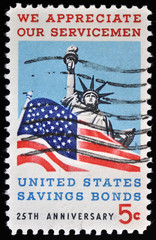 Vintage USA stamp used and franked