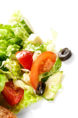 Chicken legs with fresh vegetables