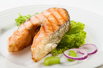 Grilled salmon