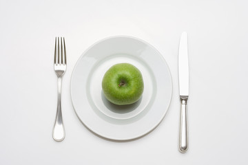 apple -diet food on a plate