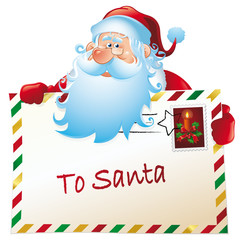 Santa Claus with Christmas letter