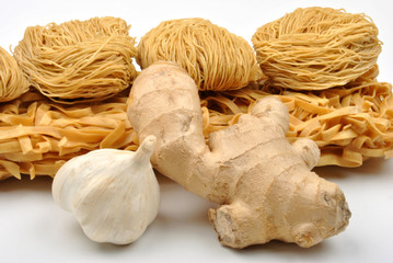 asian style noodle with organic and healthy vegetable