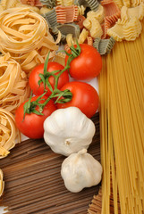 some home made noodle and organic vegetable