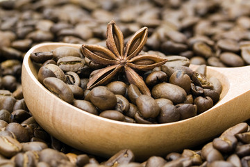 coffee beans and anise
