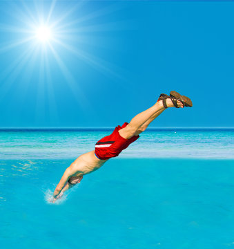 Diving man