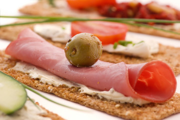 Belegte Knäckebrote